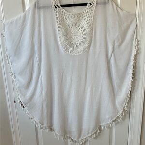 Chic White Crochet Women's Swim Coverup